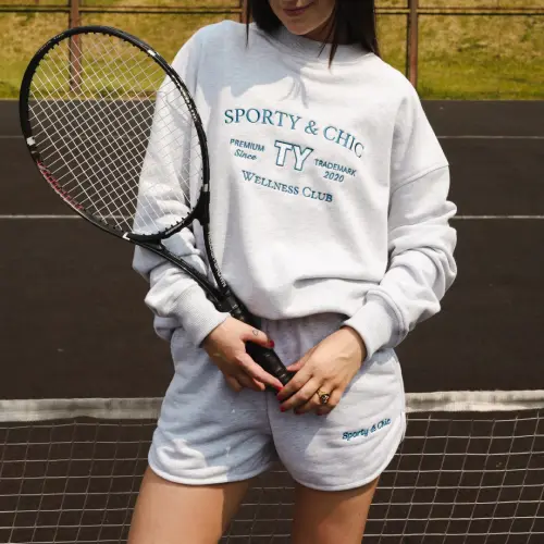 Свитшот Tassha Yu S&C EMBR Sweatshirt Melange 