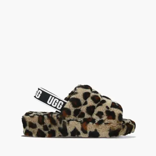 UGG W Fluffy Yeah Slide Leopard 1106252 AMP
