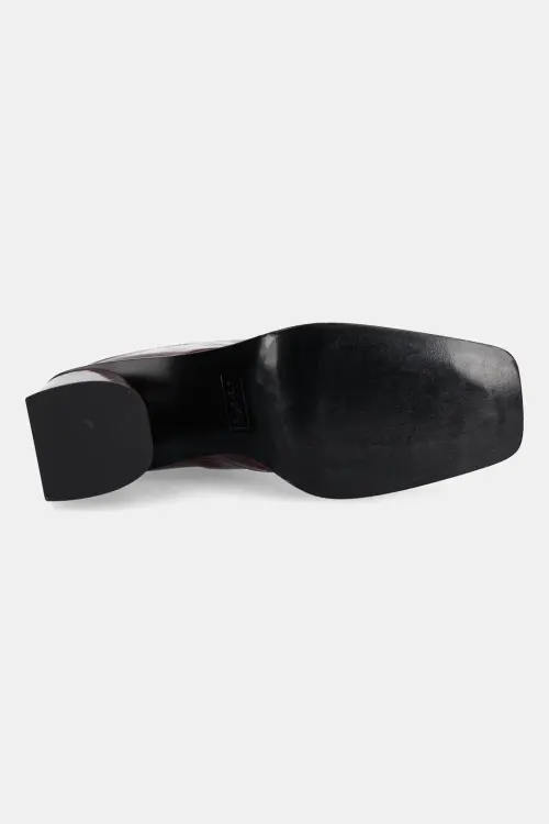 Кожаные полусапожки Kenzo Kimi Ankle Boots цвет бордовый каблук кирпичик FF62BT120L69.22