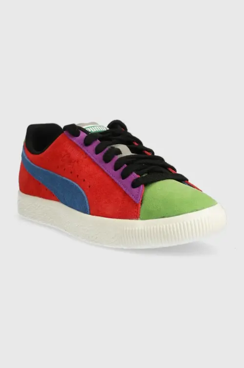 Замшевые кроссовки Puma Clyde Culture цвет белый 390088-01