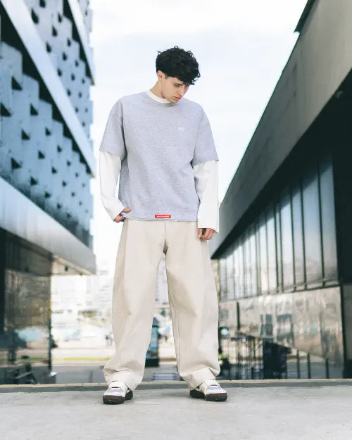 ASHB Baggy Jeans Greige