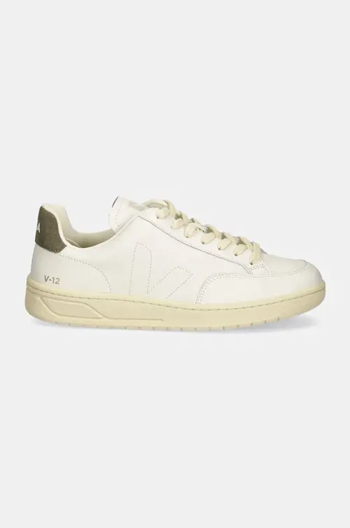 Кожаные кроссовки Veja V-12 Stitch цвет белый XS2003679B