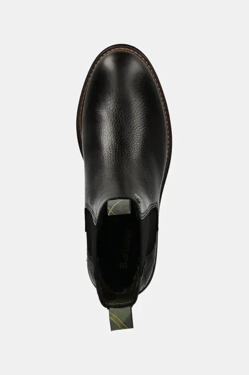 Кожаные полусапоги Barbour Evie женские цвет чёрный на платформе