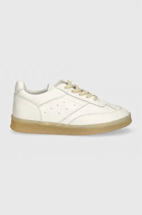 Кожаные кроссовки MM6 Maison Margiela цвет белый S59WS0212.P7016