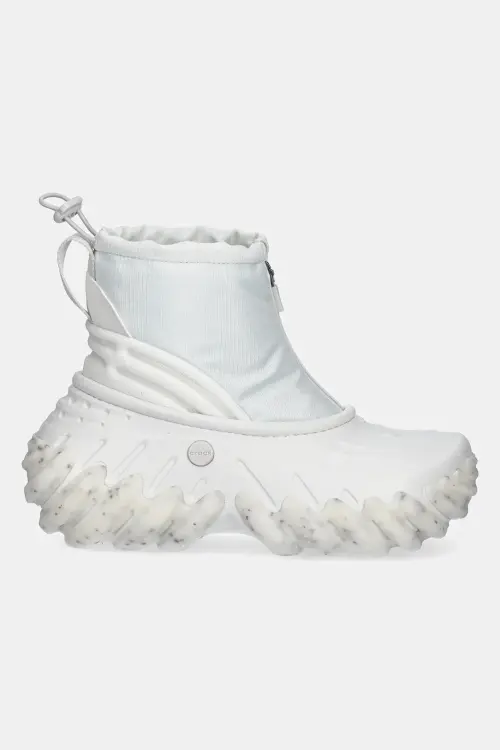 Ботинки Crocs Echo Boot Z Shield женские цвет серый на плоском ходу слегка утеплённый 210315