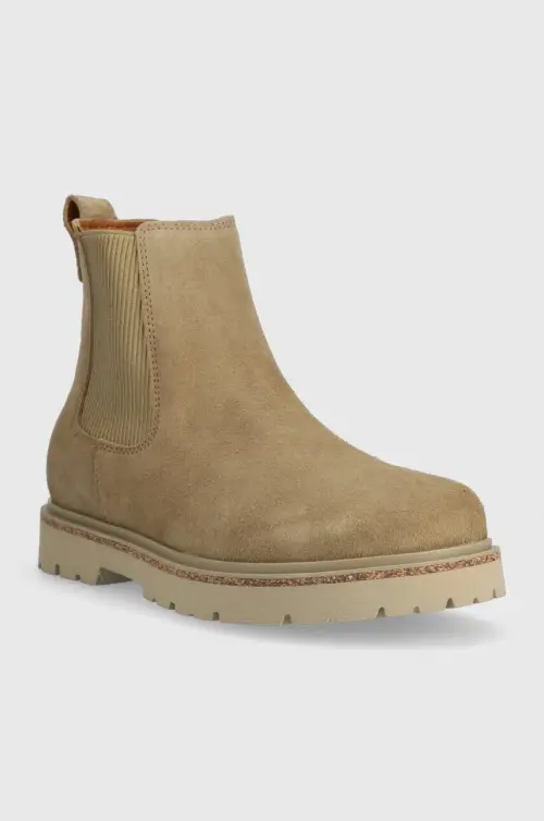 Замшевые ботинки Birkenstock Highwood женские цвет бежевый на плоском ходу Highwood