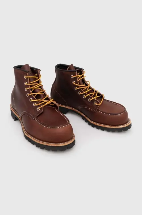Кожаные ботинки Red Wing Roughneck Moc Toe мужские цвет коричневый 8146 8146