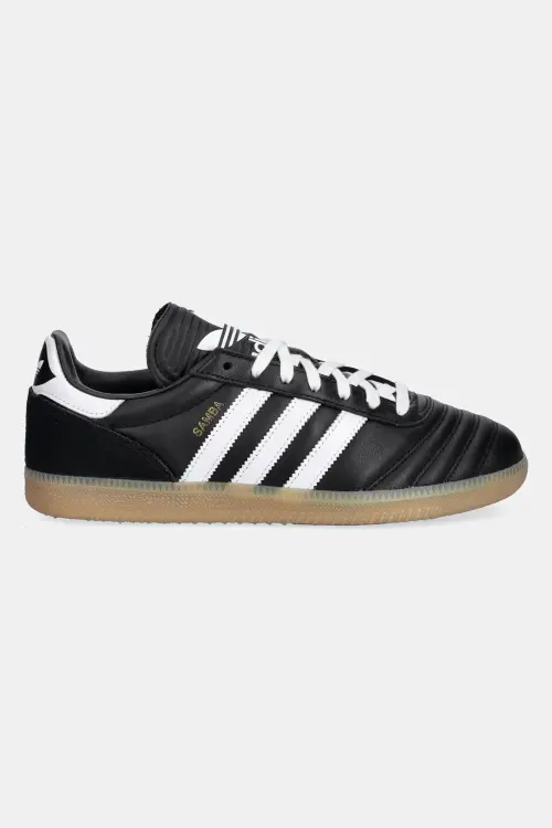 Кожаные кроссовки adidas Originals Samba JP цвет чёрный JQ9056
