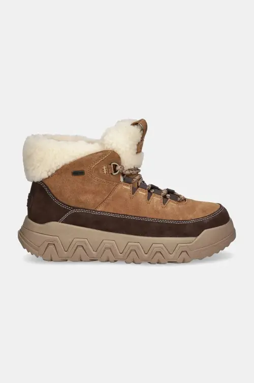 Полусапожки UGG Terretrail Cozy Lace женские цвет коричневый на платформе с утеплением 1158210-CHE