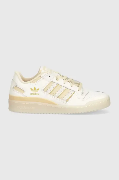 Кожаные кроссовки adidas Originals Forum Low CL W цвет бежевый IG3688