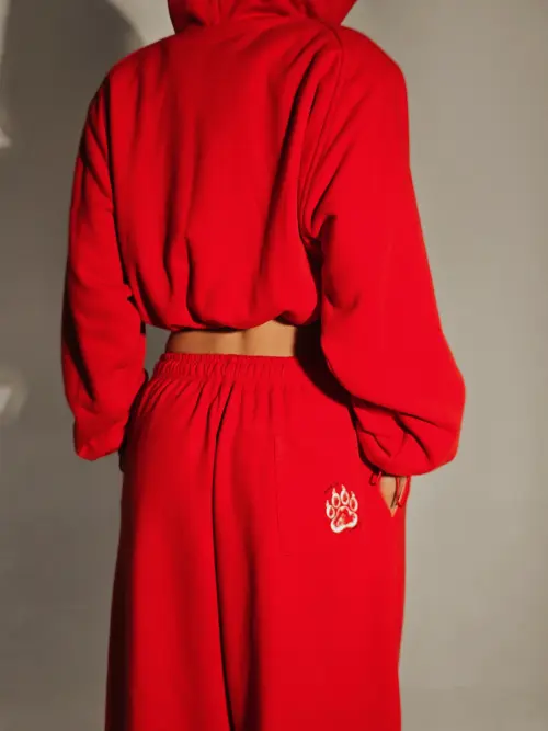 Брюки Tassha Yu S&C Paw Sweatpants Red