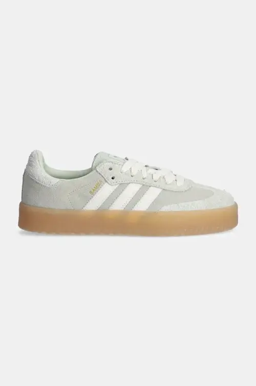 Замшевые кроссовки adidas Originals Sambae W цвет зелёный JI3881
