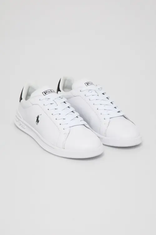 Кожаные ботинки Polo Ralph Lauren Hrt Ct II цвет белый 809829824005