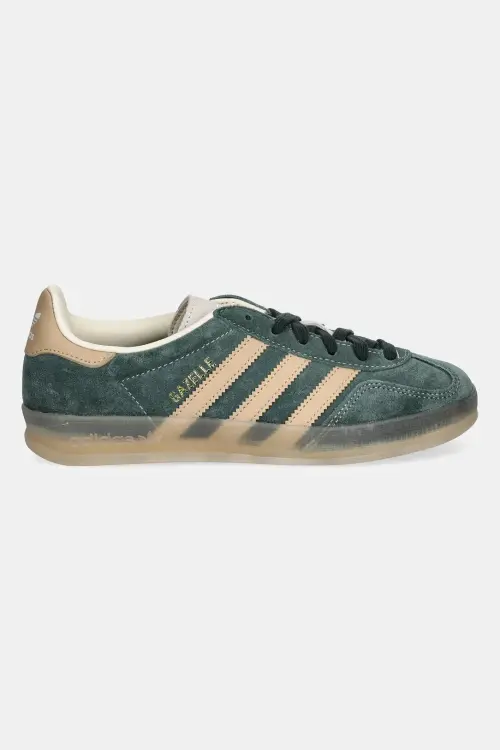 Замшевые кроссовки adidas Originals Gazelle Indoor цвет зелёный JH5402