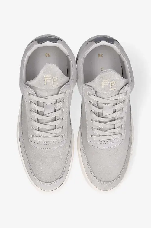 Замшевые кроссовки Filling Pieces Low Top Suede цвет серый 10122791878-GREY