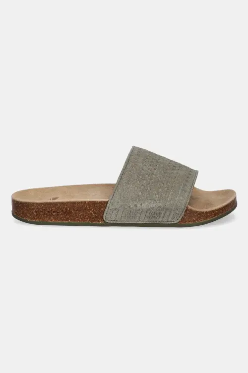 Замшевые шлепанцы adidas Originals Adilette Rs цвет зелёный JR3595