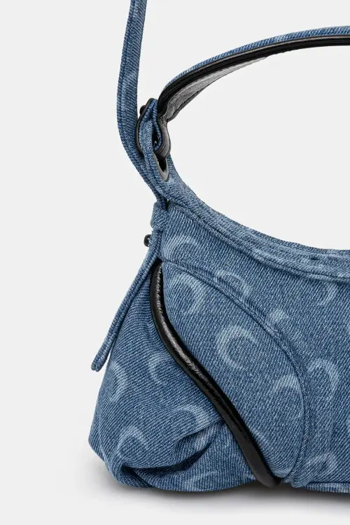 Джинсовая сумка Marine Serre Moon Laser Denim Futura Mini WBA006A.CDEN0001