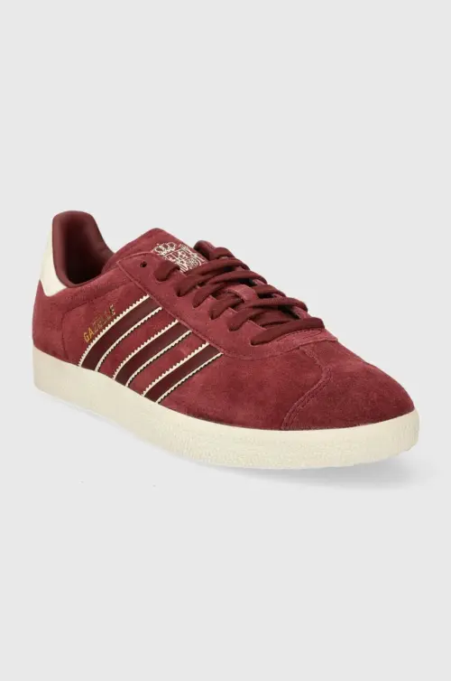 Замшевые кроссовки adidas Originals Gazelle цвет бордовый ID3724