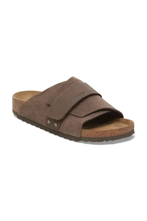 Кожаные шлепанцы Birkenstock Kyoto цвет зелёный 1029137
