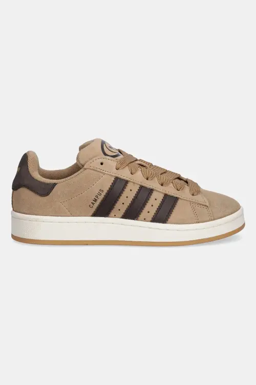 Замшевые кроссовки adidas Originals Campus 00S W цвет зелёный JQ8289