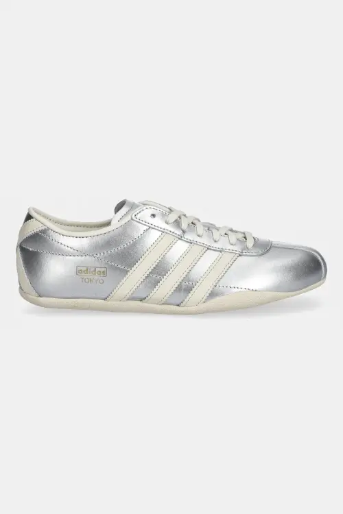 Кожаные кроссовки adidas Originals Tokyo W цвет серебрянный