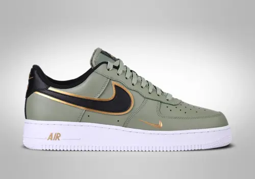 NIKE AIR FORCE 1 LOW GREEN METALLIC GOLD SWOSH PACK