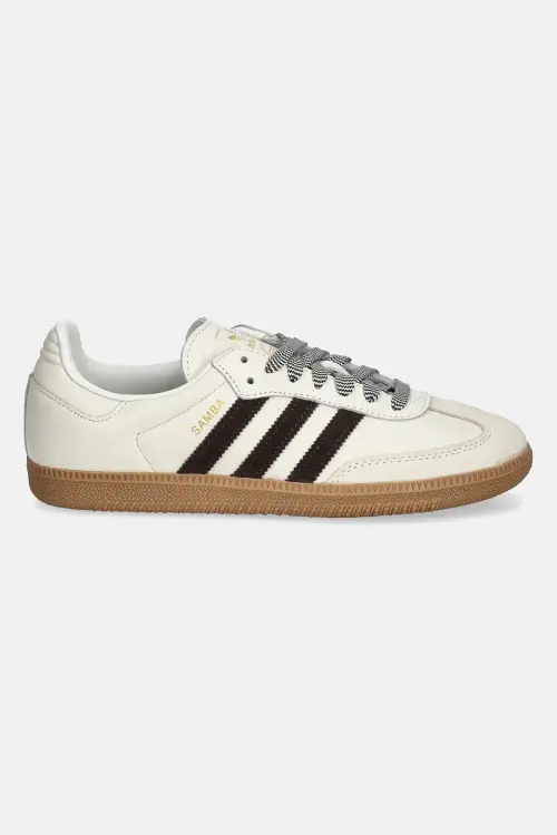 Кожаные кроссовки adidas Originals Samba OG цвет бежевый JS3181