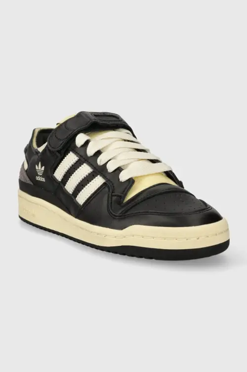 Кожаные кроссовки adidas Originals Forum 84 Low цвет чёрный