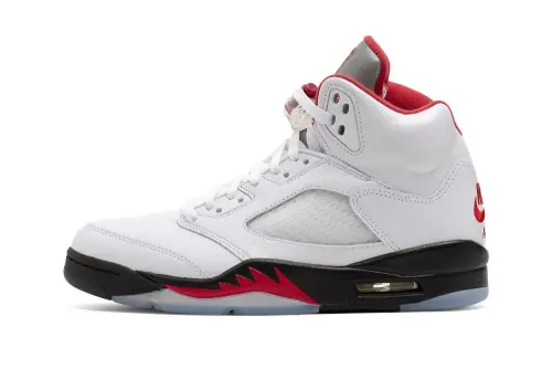 NIKE AIR JORDAN 5 RETRO FIRE RED SILVER TONQUE