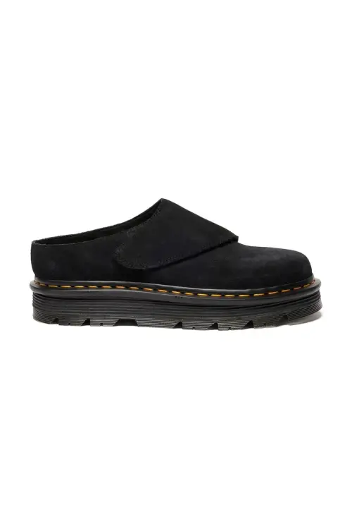 Замшевые шлепанцы Dr. Martens ZebZag AnyWair Mule цвет чёрный