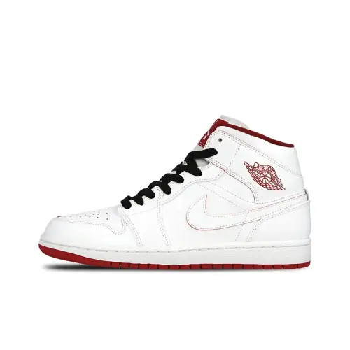 Jordan Air Jordan 1 Retro Mid White Gym Red Black      2016 