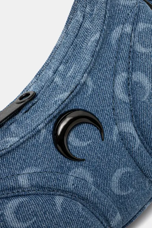 Джинсовая сумка Marine Serre Moon Laser Denim Futura Mini WBA006A.CDEN0001