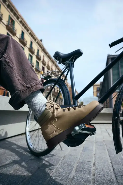 Ботинки из нубука Birkenstock Jackson 2.0 цвет бежевый на плоском ходу