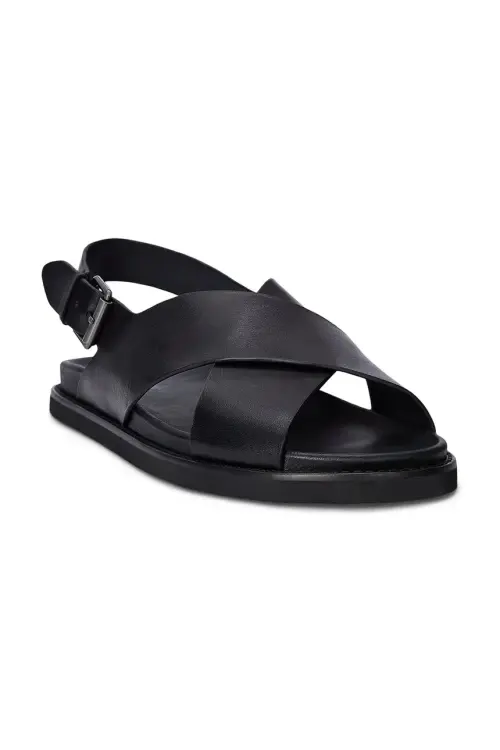 Кожаные сандалии Polo Ralph Lauren Zane мужские цвет чёрный 803961444002