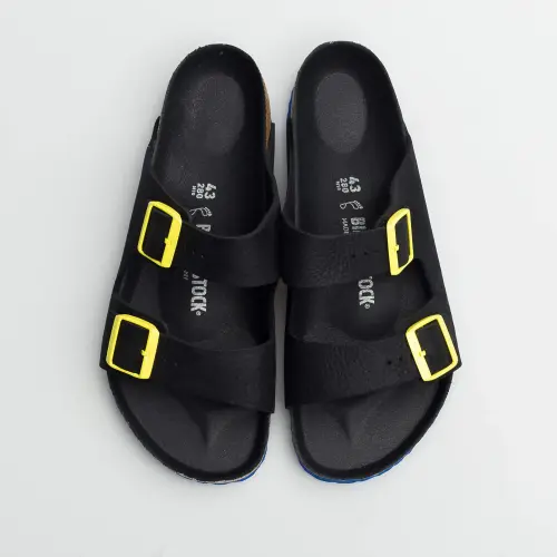 Birkenstock  Мужчины Arizona LENB Black Ultra Blue Sole
