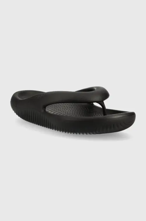 Вьетнамки Crocs Mellow Slide женские цвет чёрный на плоском ходу 208437