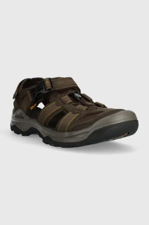 Сандалии Teva Omnium 2 Leather 1019179 TKCF мужские цвет чёрный 1019179.TKCF-tkcf