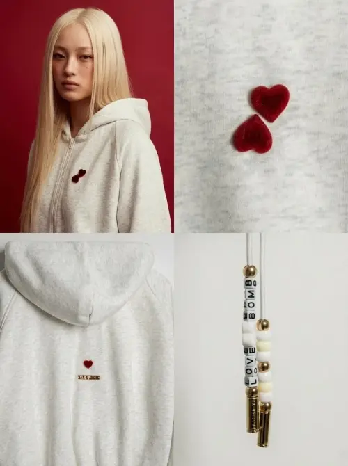 Худи Tassha Yu S&amp;C LOVE BOMBer Hoodie Butter Melange (TY408-440)