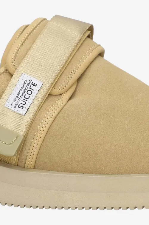 Замшевые шлепанцы Suicoke ZAVO-VS цвет бежевый ZAVO.VS-BEIGE.