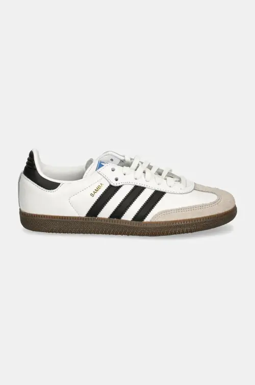 Кожаные кроссовки adidas Originals Samba OG цвет белый IE3675