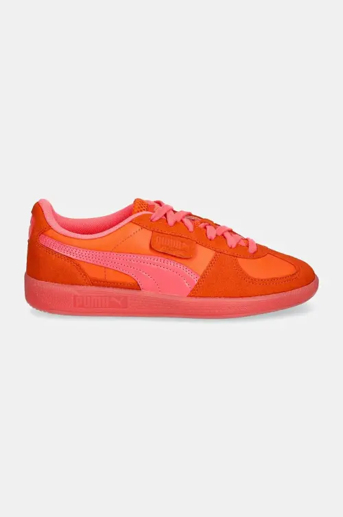 Кожаные кроссовки Puma Palermo цвет оранжевый 398381