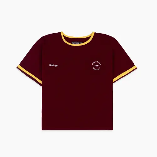 Футболка Tassha Yu Teamka Cropped Tee Vintage Wine 