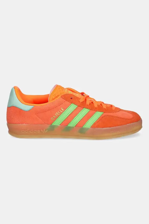Кроссовки из нубука adidas Originals Gazelle Indoor W женская цвет оранжевый JQ0193