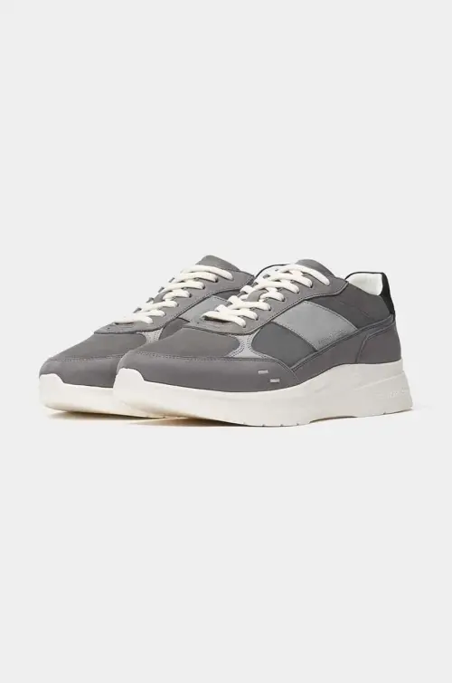 Замшевые кроссовки Filling Pieces Jet Runner цвет серый 58122791874
