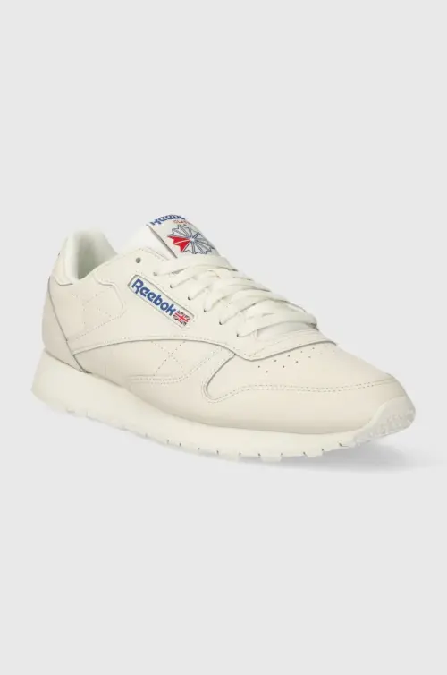 Кожаные кроссовки Reebok цвет бежевый