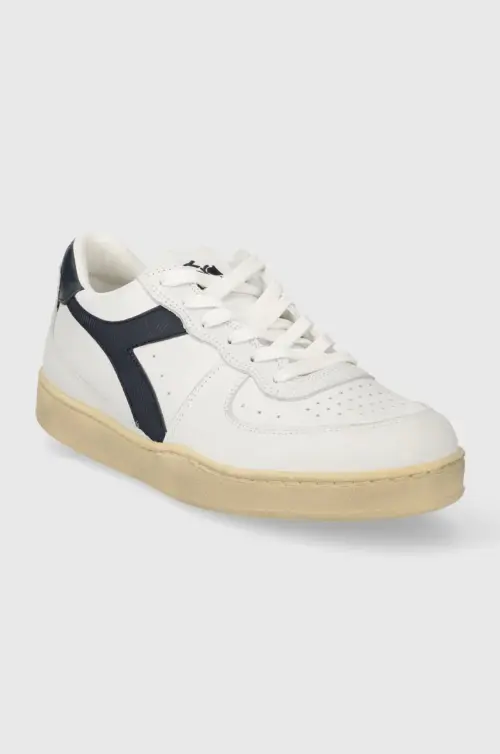 Кожаные кроссовки Diadora MI Basket Low Used цвет белый 201.179043.C4656