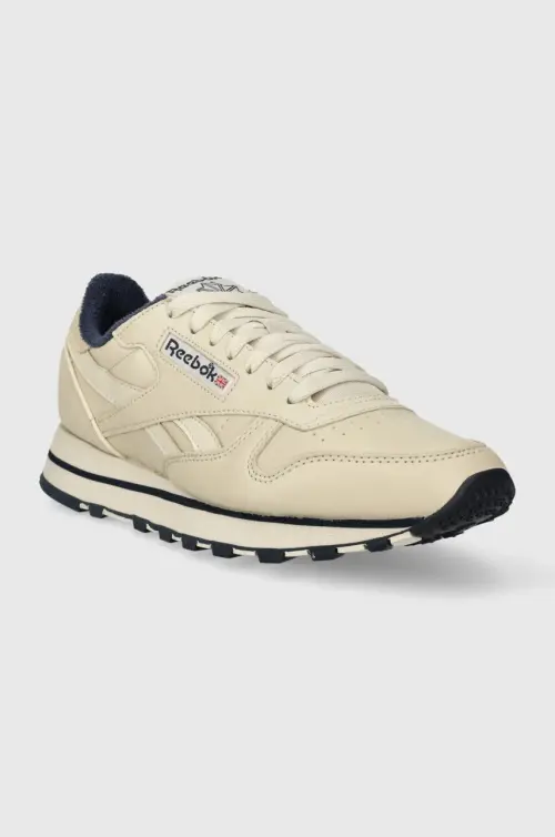 Кожаные кроссовки Reebok цвет бежевый