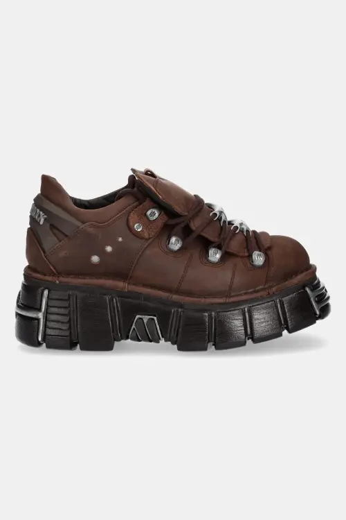 Кожаные кроссовки New Rock METALLIC цвет коричневый M-120N-C56