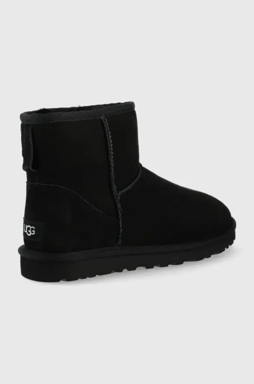Замшевые сапоги UGG Classic Mini мужские цвет чёрный 1002072-BLK