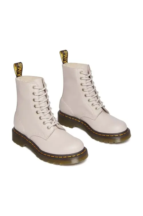 Кожаные полусапожки Dr. Martens 1460 Pascal женские цвет белый на плоском ходу DM30920348